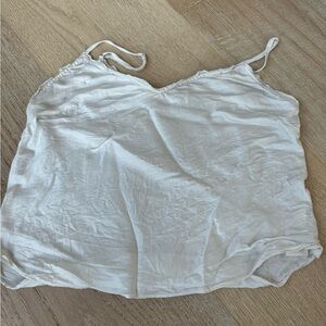 Wilfred Aritzia Cupro Silky Effect White Tank Camisole